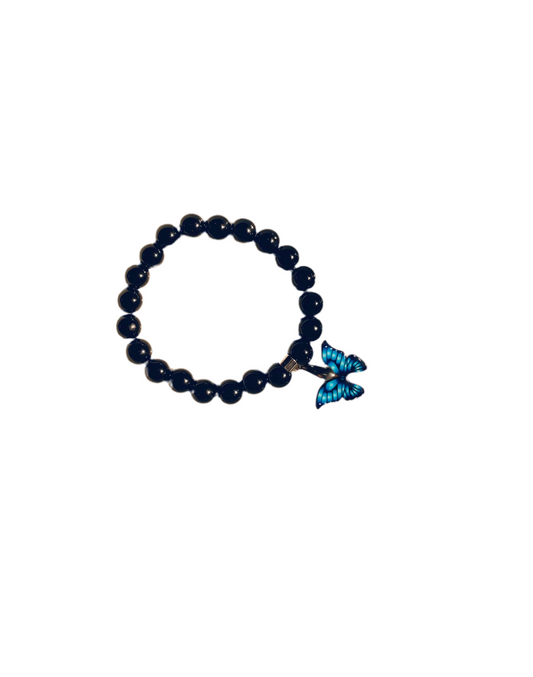 Blue butterfly stone bracelet