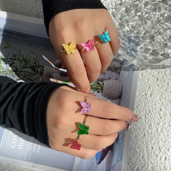 Cute butterfly rings