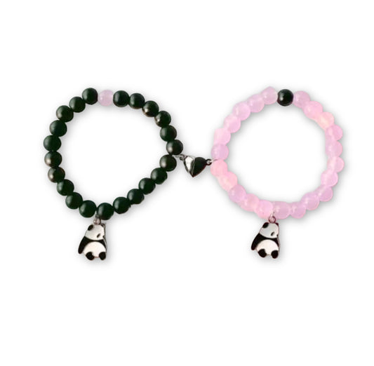 Panda pairs bracelets pink /black