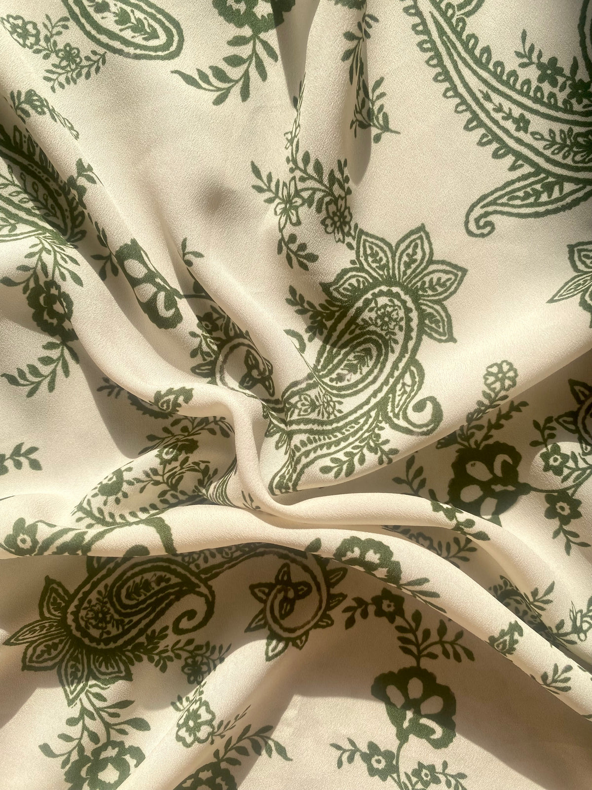 Green and white Bandanna