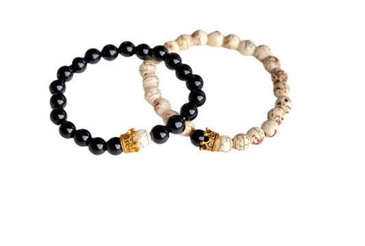 Crown bracelet pair