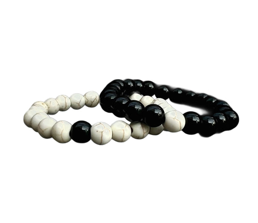 Basic black / white bracelet