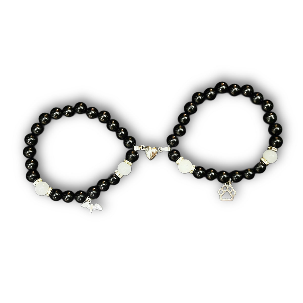New Batman and cat women black stone bracelets
