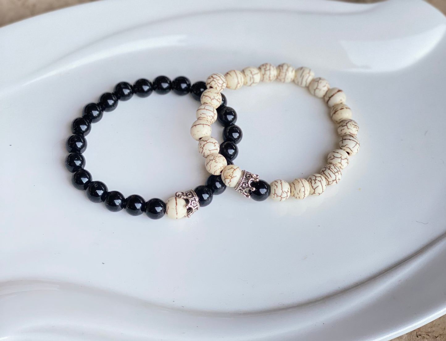Crown bracelet pair
