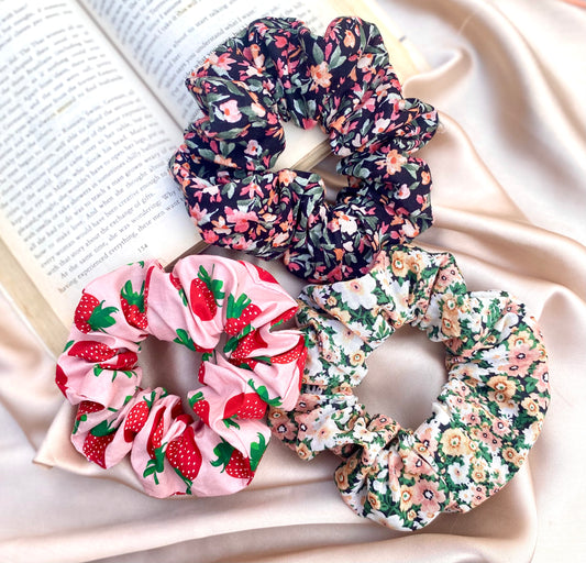 Cute printed scrunchies